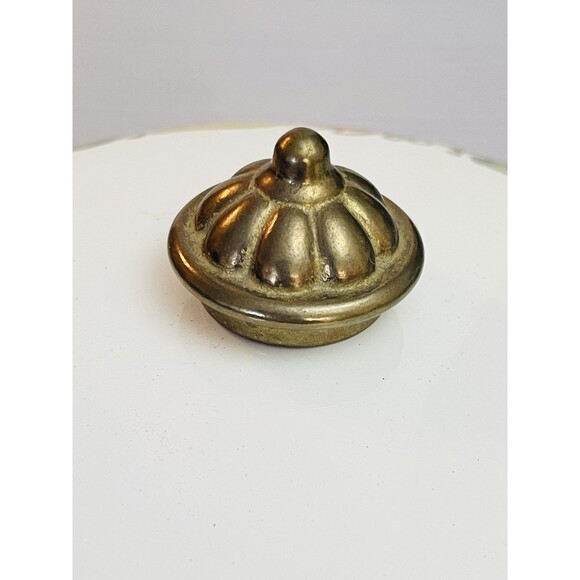 Cornucopia Enamel Dutch Oven Stock Pot 2.5 Qt Brass Handles Fruit Design - Picture 9 of 12